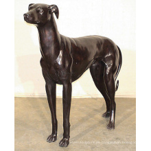 Populäre Entwurfs-Leben-Größen-Metallhandwerk-dekorative Windhund-Statue